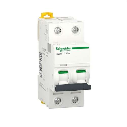 IK60N johdonsuojakatkaisija 2P 20A Käyrä C 6kA viitenumerolla A9K17220 brändiltä SCHNEIDER ELECTRIC