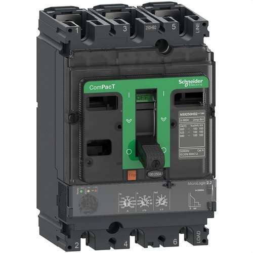 Automaattilaukaisin ComPacT NSX160N 50kA AC 3P3R 160A Micrologic 2.2 viitenumerolla C16N32D160 brändiltä SCHNEIDER ELECTRIC