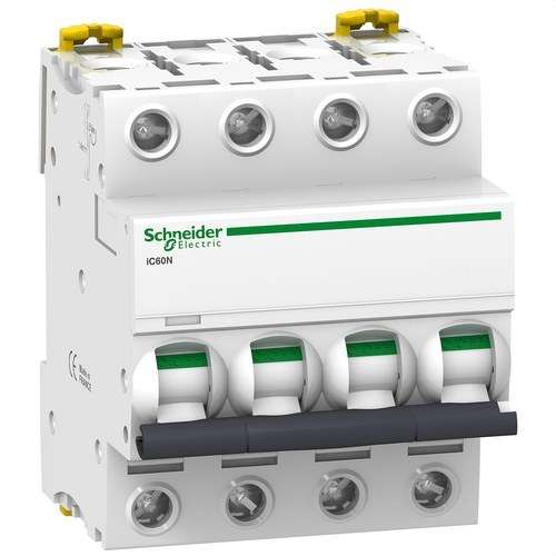 Acti9 iC60N 4P 40 A Käyrä D johdonsuojakatkaisija viitenumerolla A9F75440 brändiltä SCHNEIDER ELECTRIC