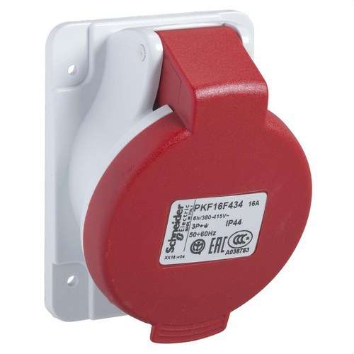 Upotettava kalteva perusta 16A 3P+TT 380-415V IP44 viitenumerolla PKF16F434 brändiltä SCHNEIDER ELECTRIC