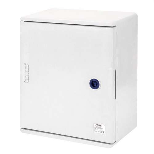 Vahvistettu harmaa vesitiivis kotelo 46QP 250x300x160mm viitenumerolla GW46001F brändiltä GEWISS