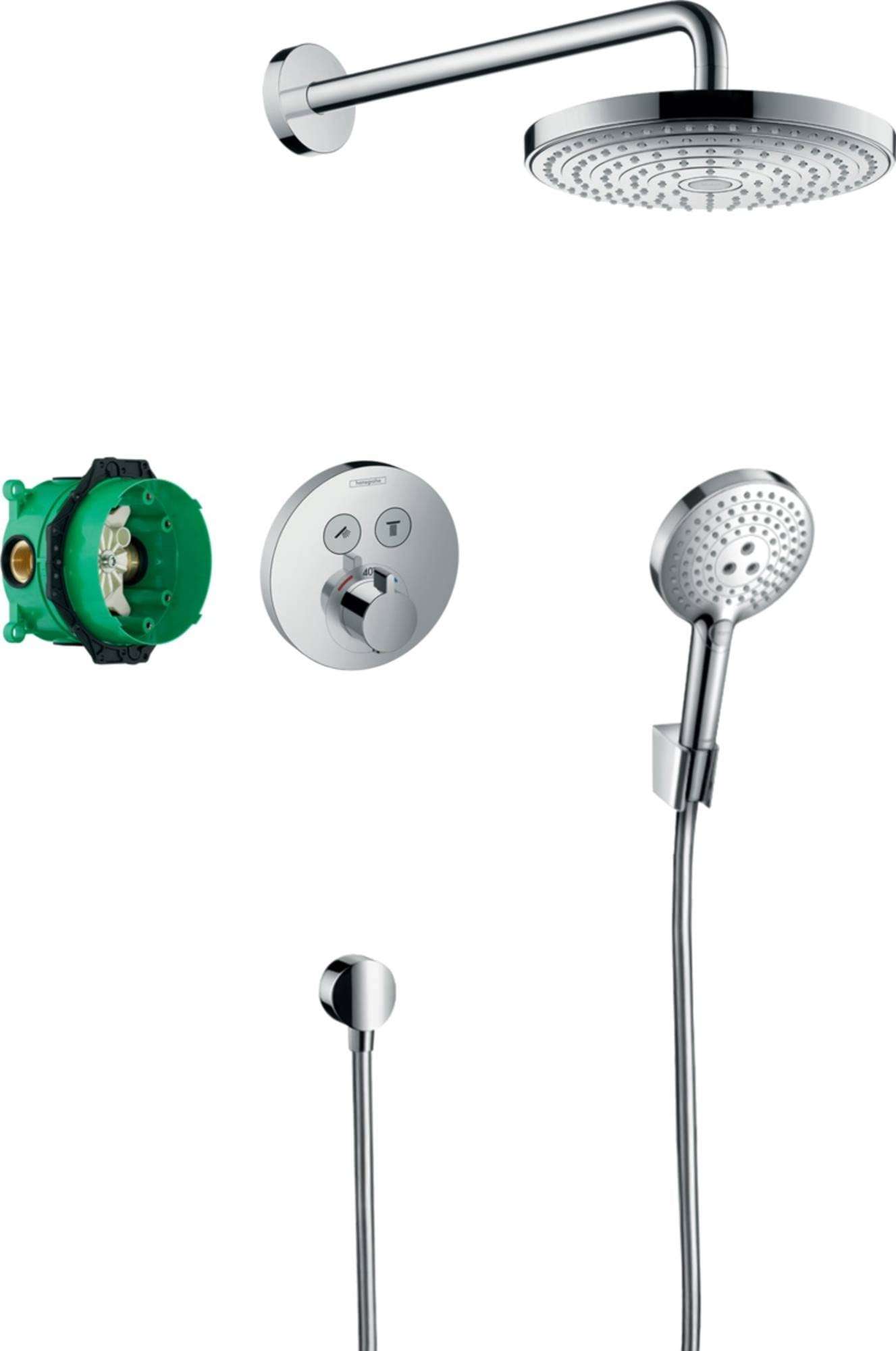Raindance Select S sisäänrakennettu termostaattinen suihkusarja viitenumerolla 27297000 brändiltä HANSGROHE