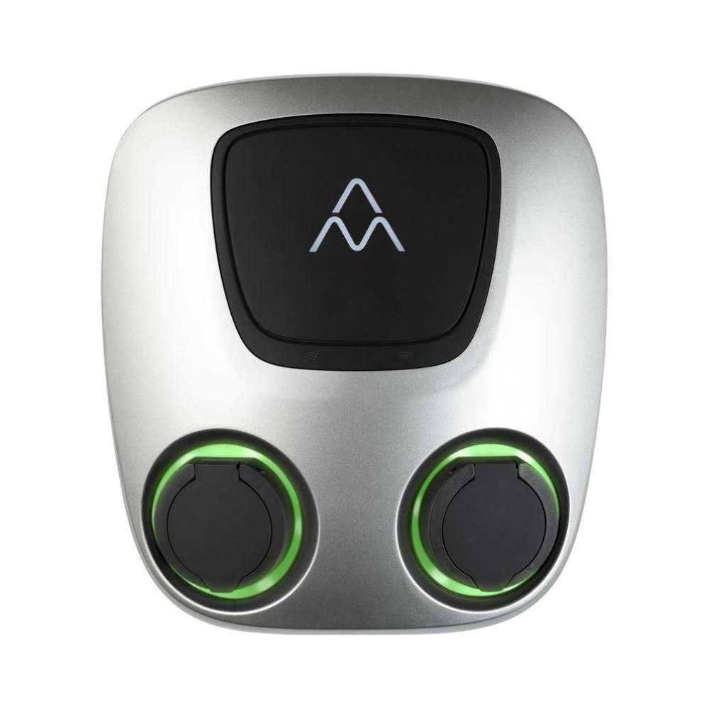 Sähköauton kaksoislaturi wifi-yhteydellä 2 x 22 kW Charge Amps Aura Twin Socket viitenumerolla 130909 brändiltä CHARGE AMPS