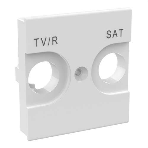 Yleiskäyttöinen TV/R-SAT-liitäntäetupaneeli, 2 moduulia, valkoinen Classia viitenumerolla RW4212 brändiltä BTICINO
