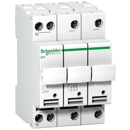 STI-sulakkeiden erotinkytkin 3P+N 400V viitenumerolla A9N15657 brändiltä SCHNEIDER ELECTRIC