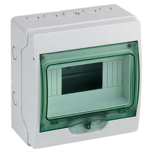 Minikokoinen KAEDRA-kotelo 1x8 moduulia 200x195x112mm viitenumerolla 13978 brändiltä SCHNEIDER ELECTRIC