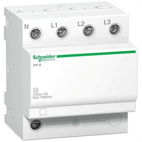 Tilapäisten ylijännitteiden rajoitin tyyppi 2 Acti9 iPFK40 40KA 340V 3P+N viitenumerolla A9L15688 brändiltä SCHNEIDER ELECTRIC