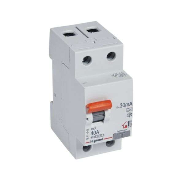 Vikavirtasuojakytkin RX³ - 2P - 230V~ - 30mA - 40A - Tyyppi A viitenumerolla 402060 brändiltä LEGRAND