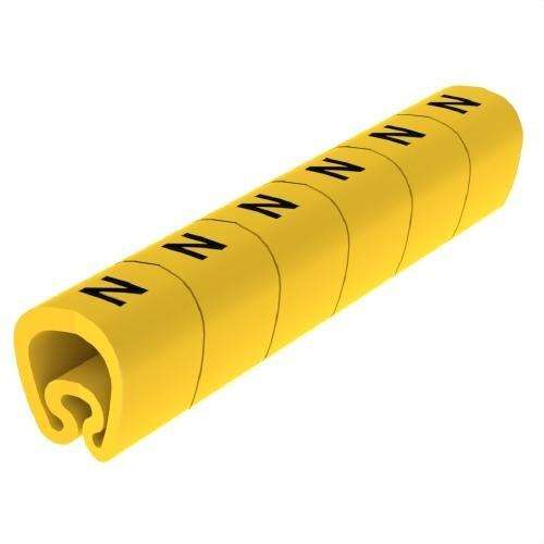 Esileikatut keltaiset Ø18 PVC-muovimerkit viitenumerolla 1813-N brändiltä UNEX