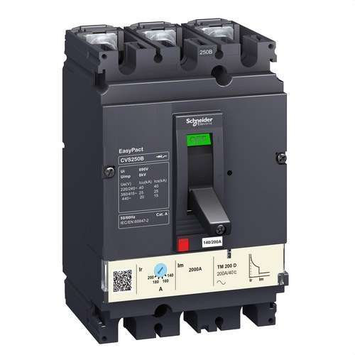 Easypact CVS250B TM200D 3P/3R -magneettinen katkaisija viitenumerolla LV525302 brändiltä SCHNEIDER ELECTRIC