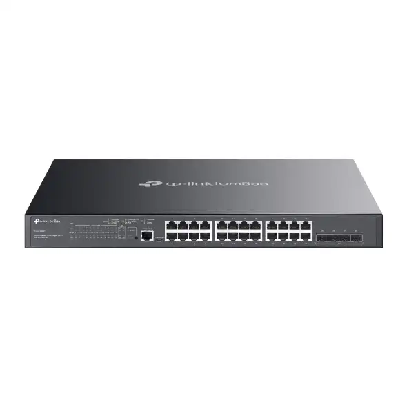Omada L2+ 24-porttinen Gigabit-kytkin, 4 SFP:tä, 24 PoE+ viitenumerolla TL-SG3428 brändiltä TP-LINK