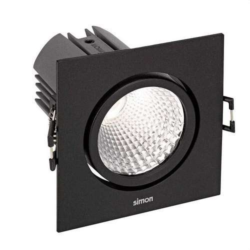Downlight LED 703.24 SÄÄDETTÄVÄ NELIÖ 2700K LAAJA VALO musta viitenumerolla 70324038-482 brändiltä SIMON