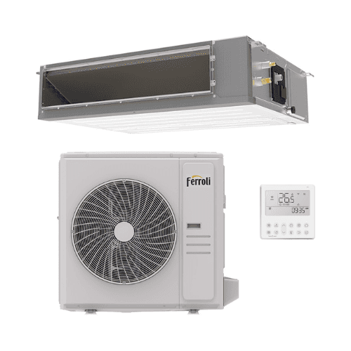 Ilmastointikanava WiFi:lla Ferroli Giada C 14 kW 48000 BTU viitenumerolla 4B4970489 brändiltä FERROLI