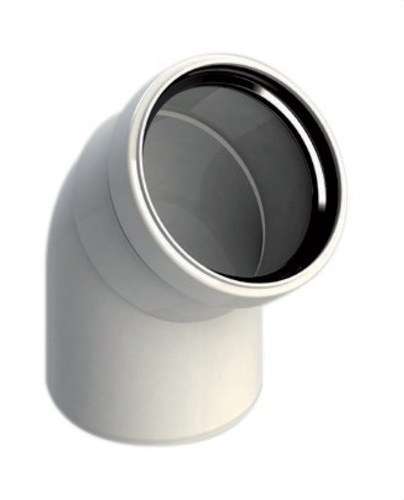 Savupiipun kyynärpää halkaisija 80mm 45º uros-naaras polypropeeni viitenumerolla 8-45MH5 brändiltä FIG