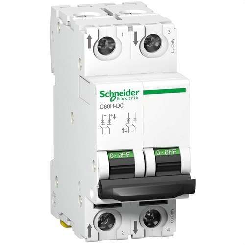 C60H 500V 2P 10A Kaksinapainen Katkaisija Käyrä C viitenumerolla A9N61528 brändiltä SCHNEIDER ELECTRIC