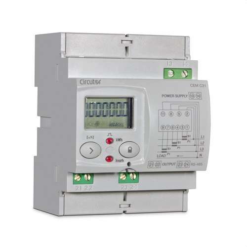 Kolmivaiheinen epäsuora energiamittari viestinnällä CEM-C31-485-T1 viitenumerolla Q23521. brändiltä CIRCUTOR