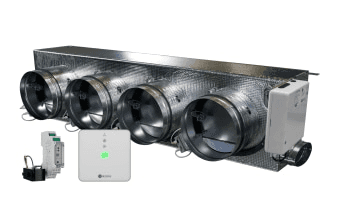 Moottoroitu plenum Airzone Easyzone 25 Wi-Fi Standard + VMC AZC25MELST01S4 Mitsubishi Electricille – 4 lähtöä Ø200 mm (pieni kapasiteetti) viitenumerolla AZC25MELST01S4 brändiltä AIRZONE