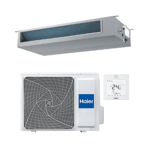 Kanavallinen ilmastointilaite WiFillä Haier 5,0 kW 18000 BTU viitenumerolla HAEAD50S2SM9FA(H)1U50S2SJ2FA-2 brändiltä HAIER