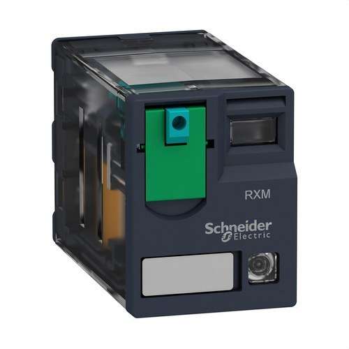 Miniatyyri rele 12A 2 NO/NC LEDillä 12V DC viitenumerolla RXM2AB2JD brändiltä SCHNEIDER ELECTRIC