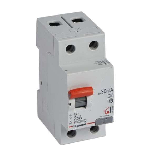 Erotuskytkin RX³ - 2P - 230V~ - 30mA - 25A - Tyyppi A viitenumerolla 402059 brändiltä LEGRAND
