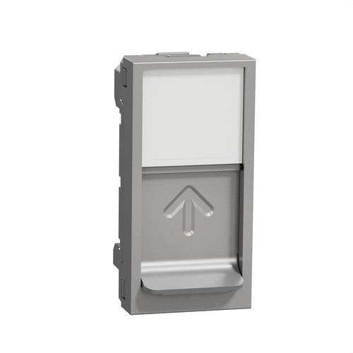 1-moduulin RJ45 Keystone -levy alumiini New Unica viitenumerolla NU946030 brändiltä SCHNEIDER ELECTRIC