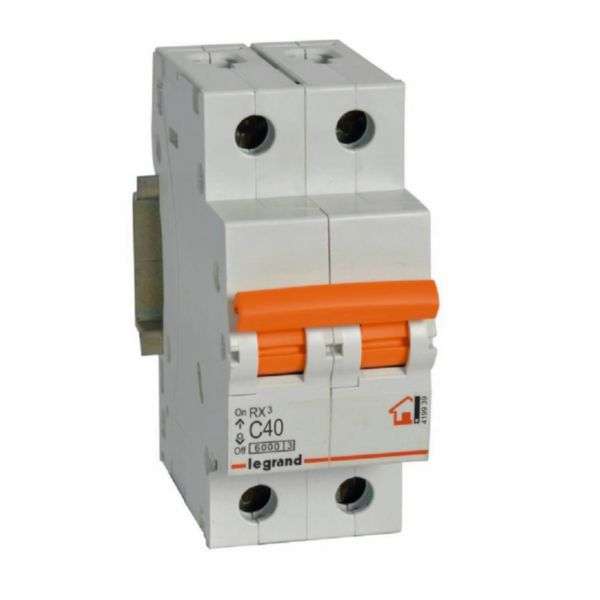 Johdonsuojakatkaisija RX³ - 2P - 230/400V~ - 40A - C-käyrä viitenumerolla 419939 brändiltä LEGRAND