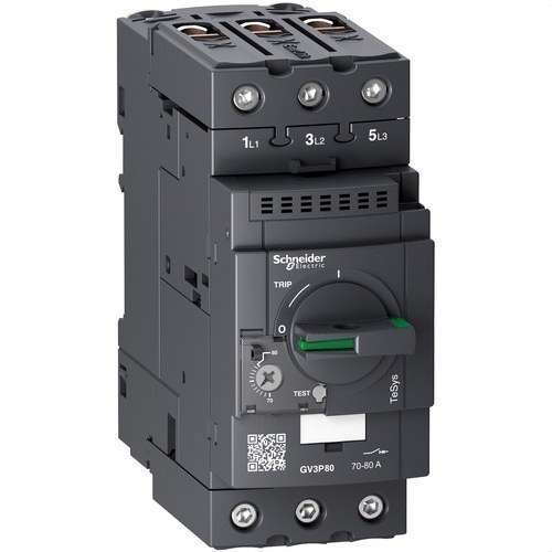 Moottorikytkin TeSys GV3 3P 70-80A EverLink viitenumerolla GV3P80 brändiltä SCHNEIDER ELECTRIC