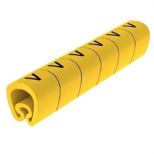 Esileikatut keltaiset merkintätarrat Ø18 PVC-muovia viitenumerolla 1813-V brändiltä UNEX