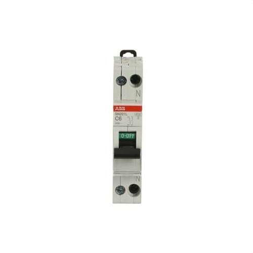 SN201L-C6 1P+N 6A Käyrä C 4,5kA magneettinen katkaisija viitenumerolla 2CSS245101R0064 brändiltä ABB