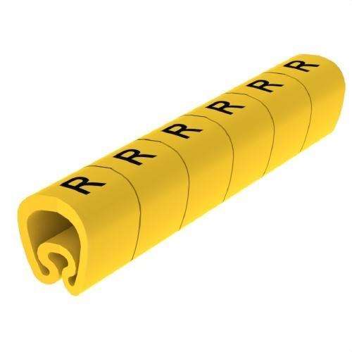 Esileikatut keltaiset Ø18 PVC-merkit viitenumerolla 1813-R brändiltä UNEX