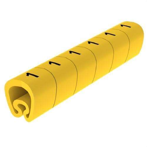 Esileikatut keltaiset Ø18 PVC-muovimerkitsimet viitenumerolla 1813-1 brändiltä UNEX