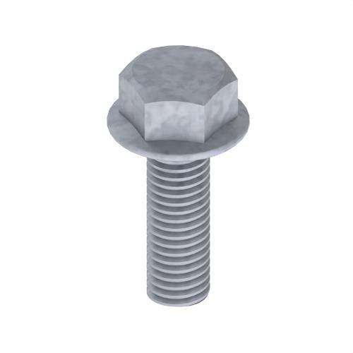 DIN 6921 ruuvi M8x25 Unex, galvanoitu teräs, luokka 6 viitenumerolla 60829-C6 brändiltä UNEX