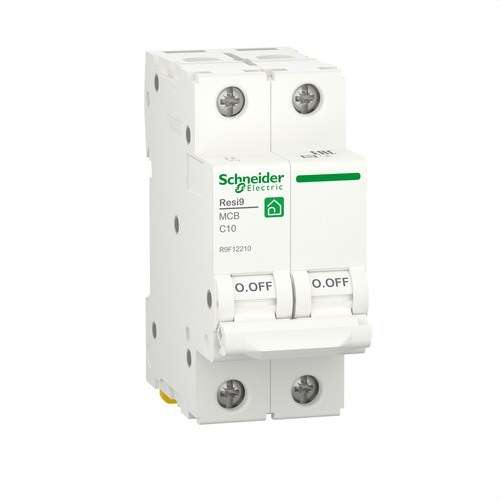 RESI9 2P 10A C-käyrä 230V C-käyrä 6kA johdonsuojakatkaisija viitenumerolla R9F12210 brändiltä SCHNEIDER ELECTRIC
