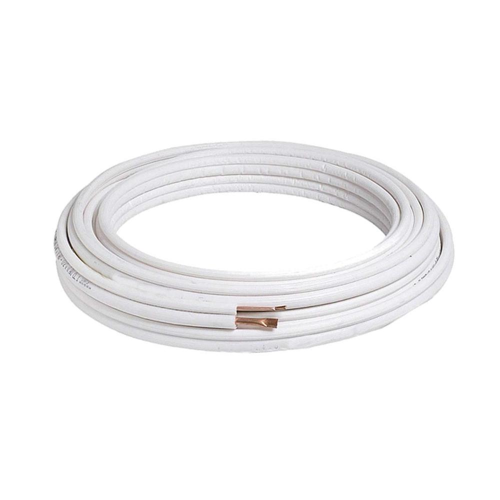 Eristetty kuparikaksoisputki ilmastointiin 1/4"-3/8" - 20 metrin rulla viitenumerolla PEDOBLAM1/4X3/8(20M)-(COASOL) brändiltä TUBERIA COBRE