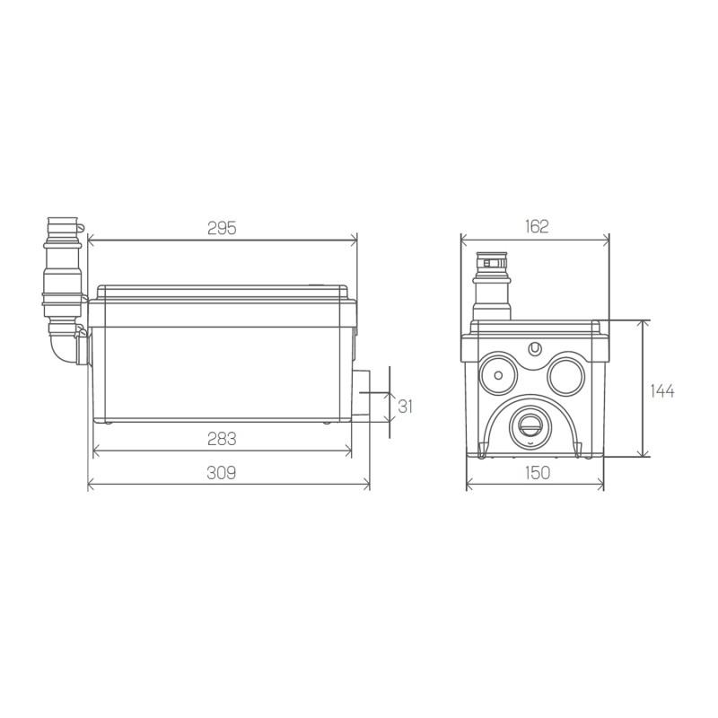 SFA SANISHOWER -poistopumppu suihkuille viitenumerolla 0101000 brändiltä SFA SANITRIT