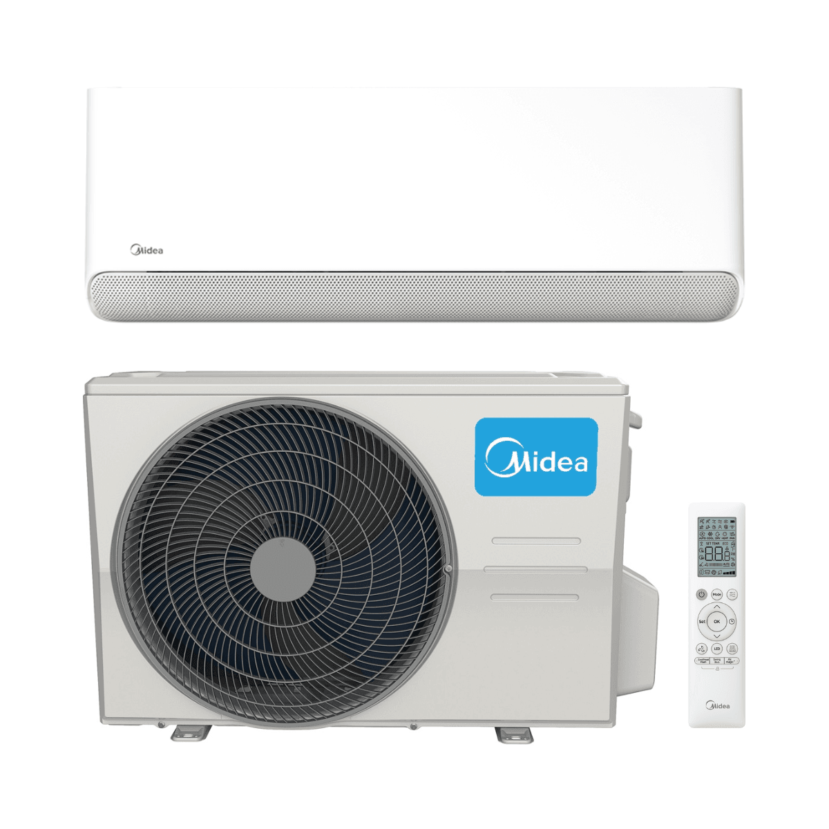 Midea i-Cube Breezeless -ilmastointilaite WiFillä 7,1 kW 24000 BTU viitenumerolla BREEZ-E24 brändiltä MIDEA