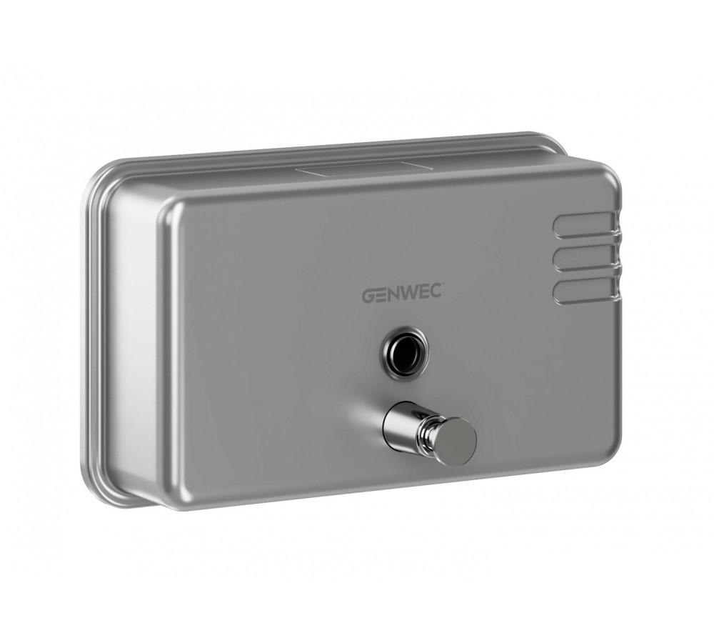 Vaakasuora saippua-annostelija 1100ml ruostumaton teräs 304 satiini viitenumerolla GW04 02 04 01 brändiltä GENWEC