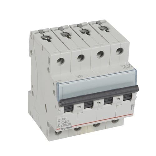 Magnetoterminen TX3 4P 40A Käyrä C Käyrä C 6kA viitenumerolla 403630 brändiltä LEGRAND