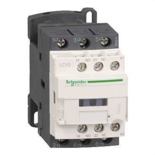 Kontaktori 12A 1 NO/1 NC 48V 50-60HZ viitenumerolla LC1D12E7 brändiltä SCHNEIDER ELECTRIC