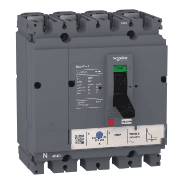 Easypact CVS250B TM250D 4P/4R -katkaisija viitenumerolla LV525323 brändiltä SCHNEIDER ELECTRIC
