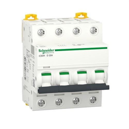 IC60H-magnekoterminen 4P 20A Käyrä D viitenumerolla A9F85420 brändiltä SCHNEIDER ELECTRIC