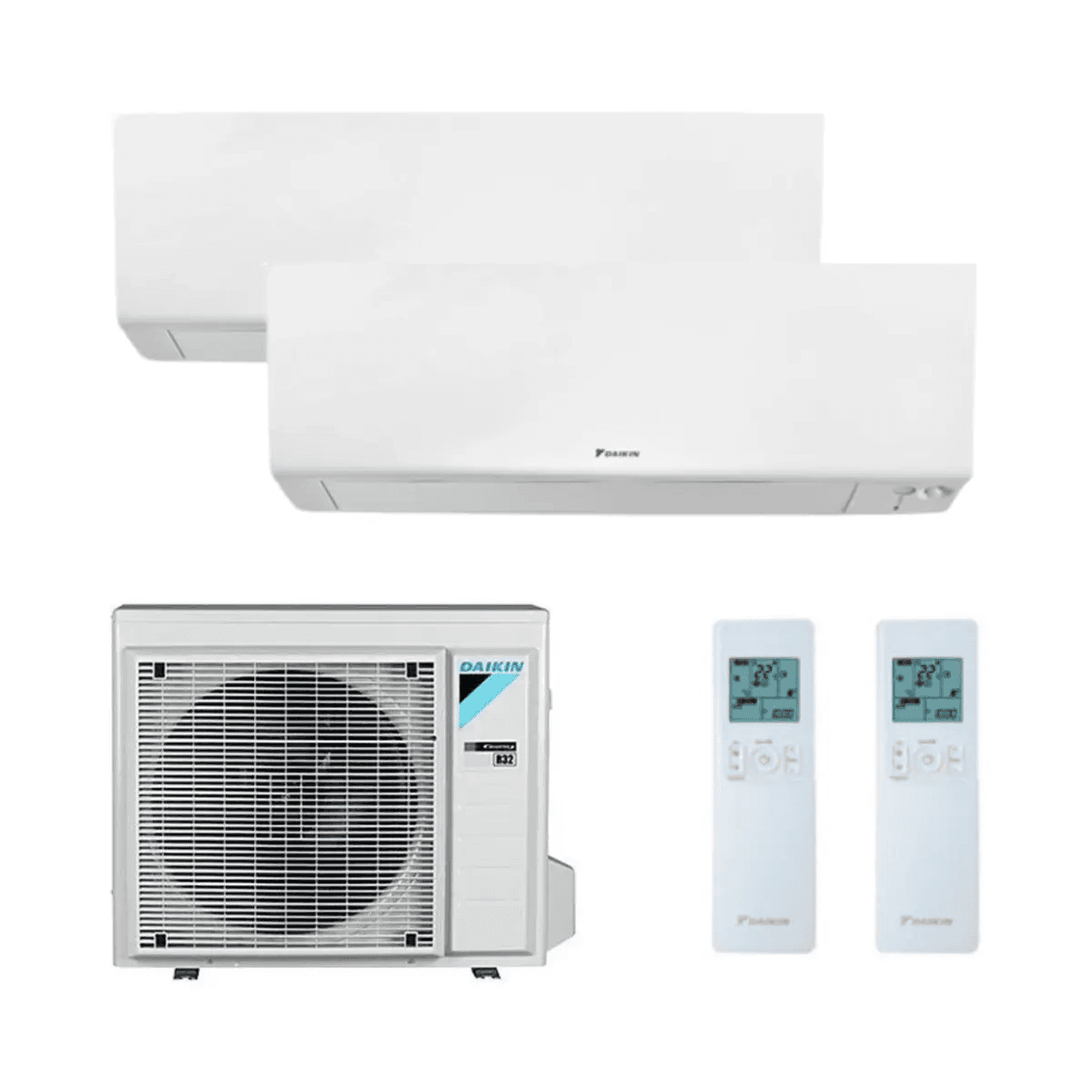 Daikin Perfera 2x1 ilmastointilaite wifi-yhteydellä 2,5 kW + 4,2 kW viitenumerolla KITDAIPER2MXM50A2542 brändiltä DAIKIN