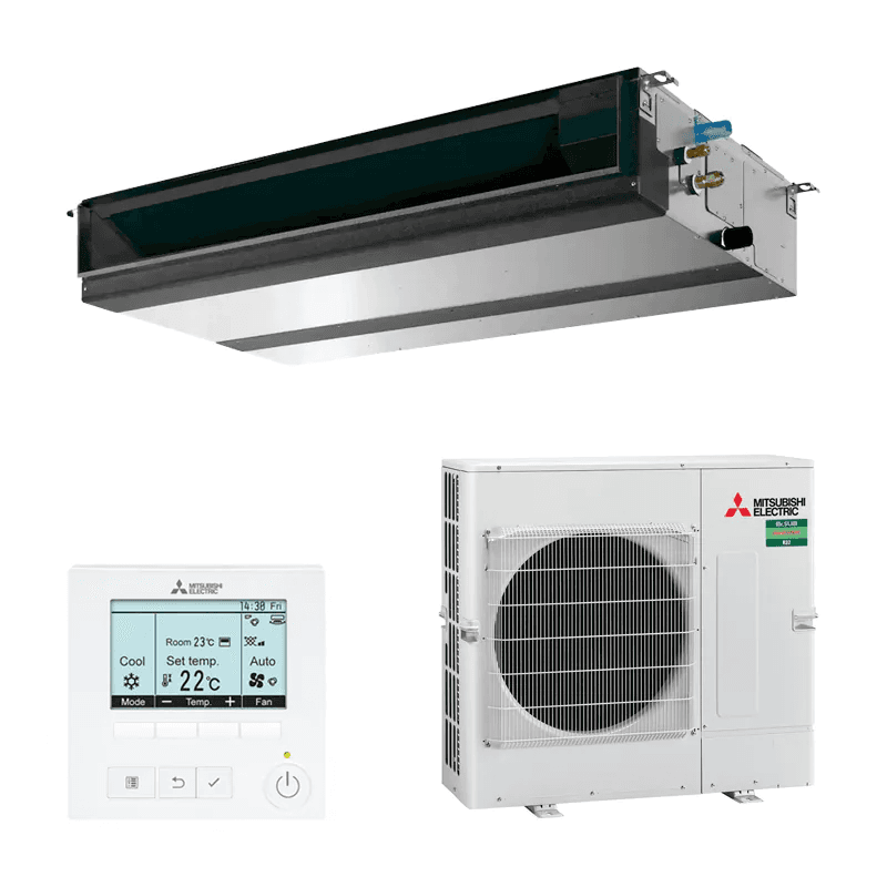 Mitsubishi Electric MGPEZ-140VJA kanavoitu ilmastointilaite 13,4 kW 46000 BTU - Yksivaiheinen viitenumerolla MGPEZ-140VJA brändiltä MITSUBISHI