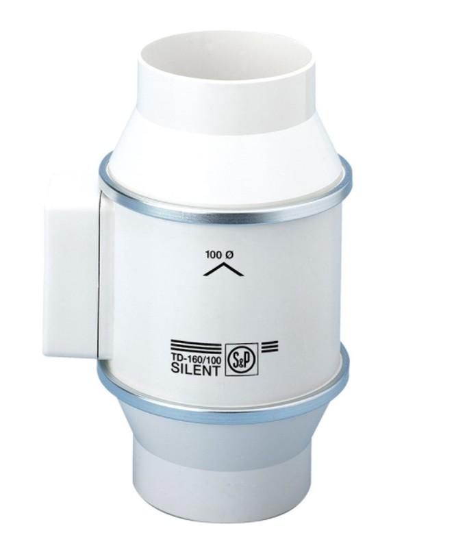 Hiljainen TD-160/100N kanavakeskipakopuhallin viitenumerolla 5211318000 brändiltä SOLER & PALAU