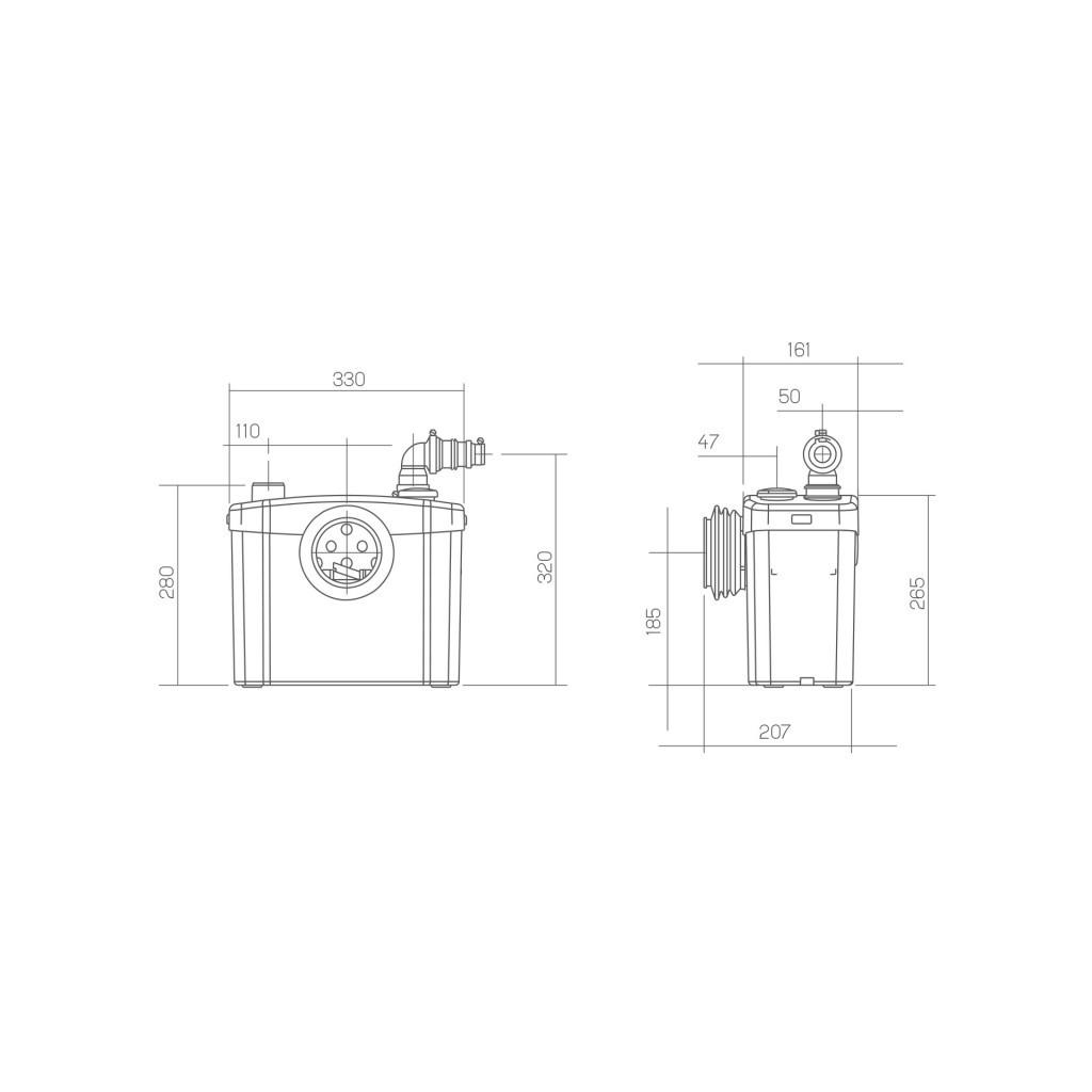 SFA SANITOP -sanitaarimylly wc:lle ja pesualtaille viitenumerolla 0100200 brändiltä SFA SANITRIT
