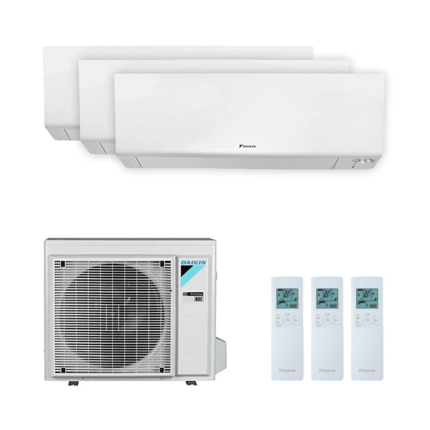 Daikin Perfera 3-in-1 ilmastointilaite wifi:llä 2,0 kW + 2,5 kW + 3,5 kW viitenumerolla KITDAIPER3MXM52A202535 brändiltä DAIKIN