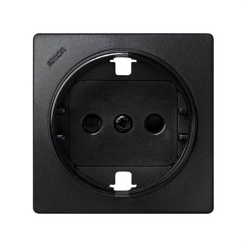 Turvakannella varustettu schuko-pistorasian pohja grafiitti Simon 73 Loft viitenumerolla 73041-62 brändiltä SIMON