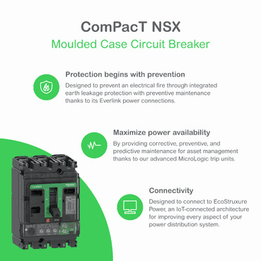 ComPacT NSX250F Circuit Breaker 36kA AC 4P3R 250A TMD with reference C25F6TM250 from the brand SCHNEIDER ELECTRIC
