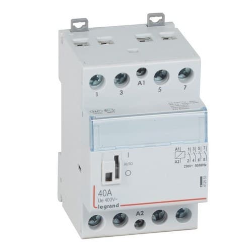 Kontaktori 40A 4NO 230V viitenumerolla 412553 brändiltä LEGRAND