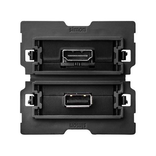 HDMI-liitin V1.4 + USB 2.0 tyyppi A liitin Simon 100 viitenumerolla 10000563-039 brändiltä SIMON